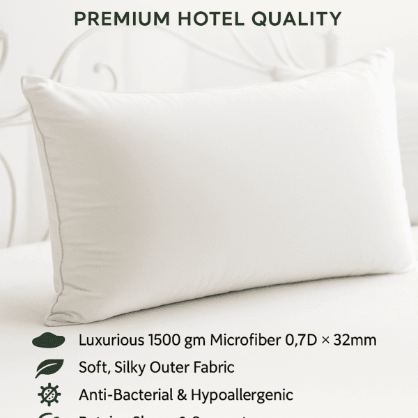 Premium Microfiber Pillow – Comfort & Support